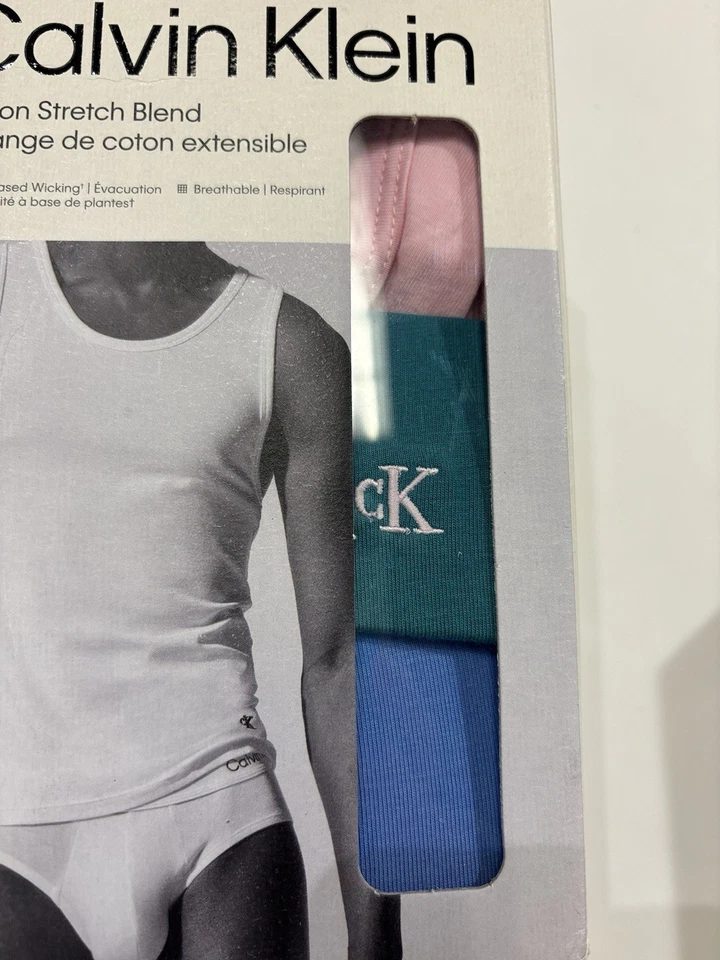 CALVIN KLEIN UNDERWEAR TANK TOP COTTON MULTICOLOR 3-PACK SIZE L - Image 4 of 4