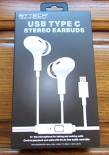 USB Type C Stereo Earbuds Headphones, Earphones with Mic  Volume By Tech