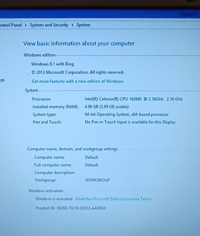 HP Model 15-f039wm Notebook (needs new battery & plug) - Image 2 of 4