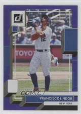 2022 Panini Donruss Holo Purple Francisco Lindor #219 f2v