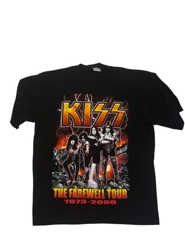 KISS Farewell Tour T-Shirt Size XL Rock Band Mu 2000s vintage concert t-shirt, vintage, size XL, single stitch, B+ condition