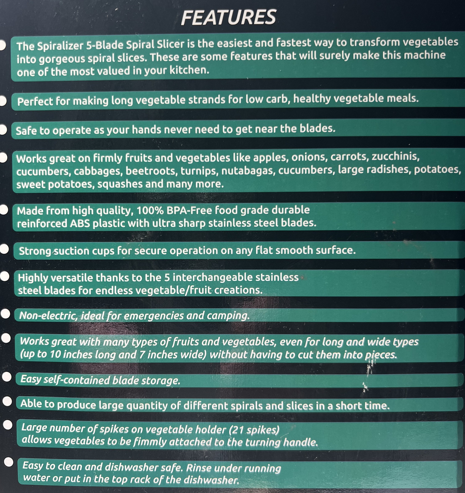 Spiralizer 5-Blade Vegetable Slicer - Tool for Eating Healthier; Open Box