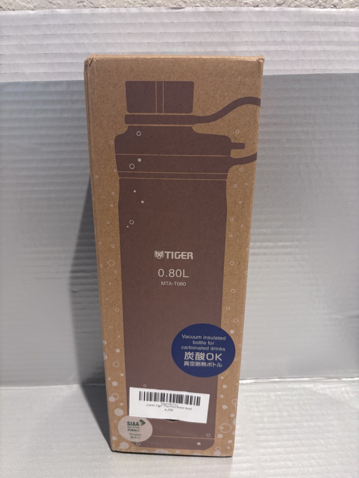TIGER Water Bottle 800ml Stainless Steel Bottle MTA-T080AL Lake Blue (Navy)