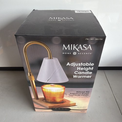 #ad Mikasa Home Accents Adjustable Height Candle Warmer Black Electric White $24.99