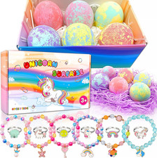 Bath Bombs for kids with Unicorn Surprises Toys inside/Easter Gift for Girls.