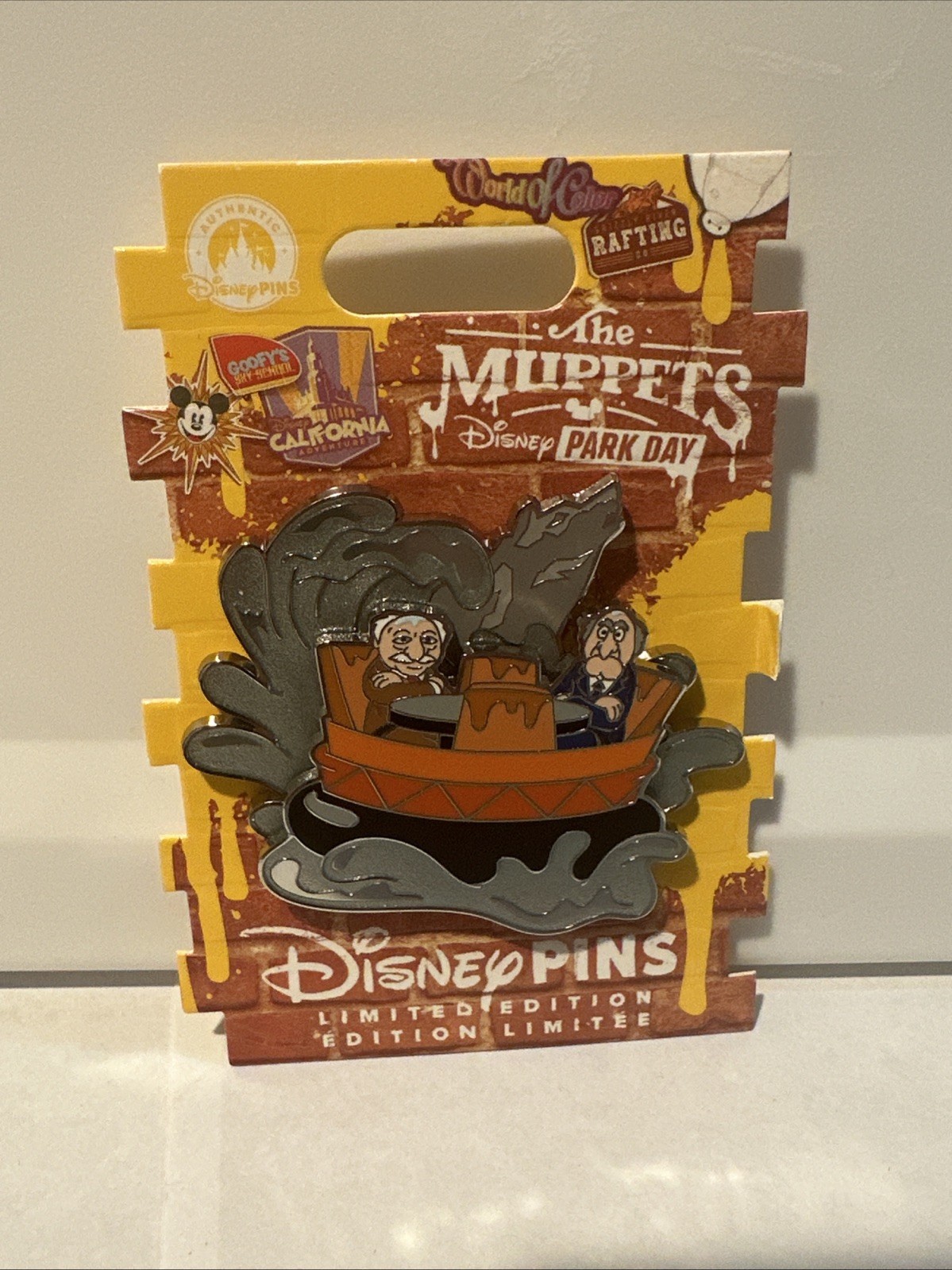 Disney Parks 2026 The Muppet Park Day DCA Grizzly Rapids Statler Waldorf LE Pin