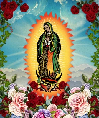 SVT Plush Queen Size Mexican Blanket - Extremely Soft - Guadalupe