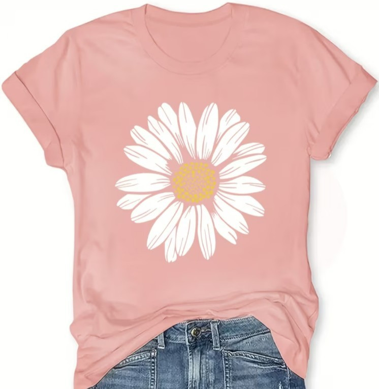 pink daisy shirt in XL