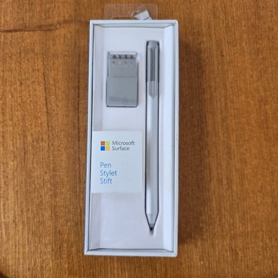 Microsoft Surface Pro Stift + 4 verschiedene Aufsätze Neu Platinum