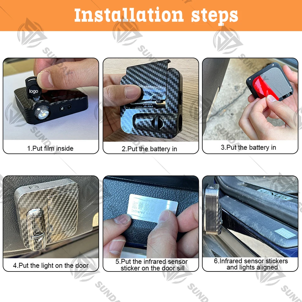 Projector emblem Ghost Courtesy Door Step LED Light Fit for Chevrolet Universal Foto 3 de 4