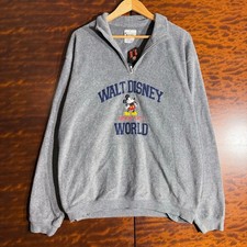 Y2K Walt Disney World Mens Fleece Quarter Zip L