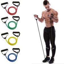Resistance Bands With Handles Exercise Fitness Training Workout Set 2-Pcs USA