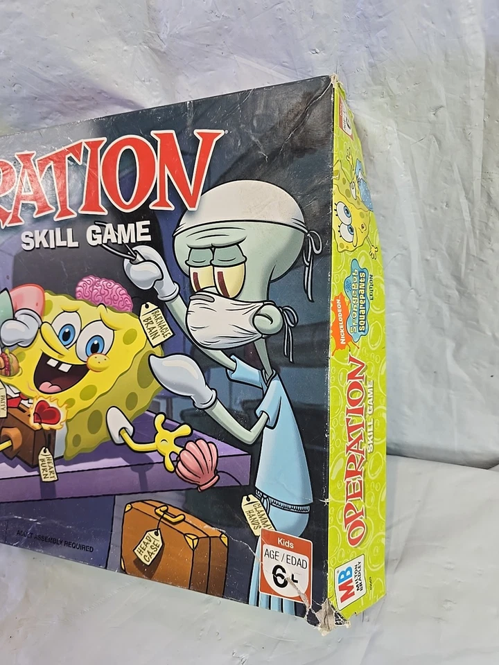 2007 SpongeBob Squarepants Edition OPERATION Skill Game by MB In-Complete Works  - Image 4 of 4