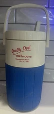 Vintage Coleman Water Jug Cooler –Aeroquip Mooresville Plant Quality Day 1993