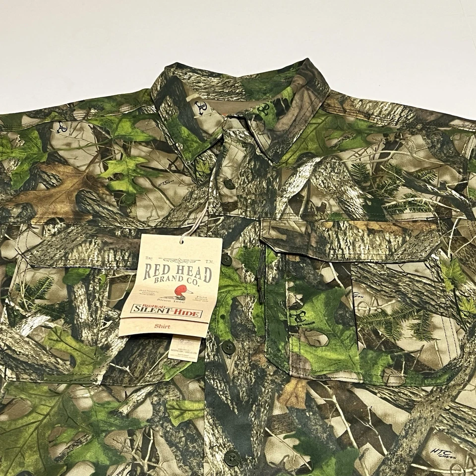 Redhead Shirt Men's L True Timber HTC Camo Button Up Silent Hide Flex Hunting - Image 2 of 4