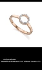 Monica Vinader Naida Mini Circle Open Ring   ...