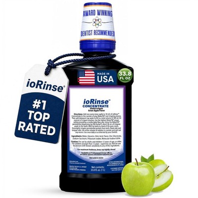 Dental Irrigant Concentrated Alcohol Free Active Molecular Iodine ioRinse Water