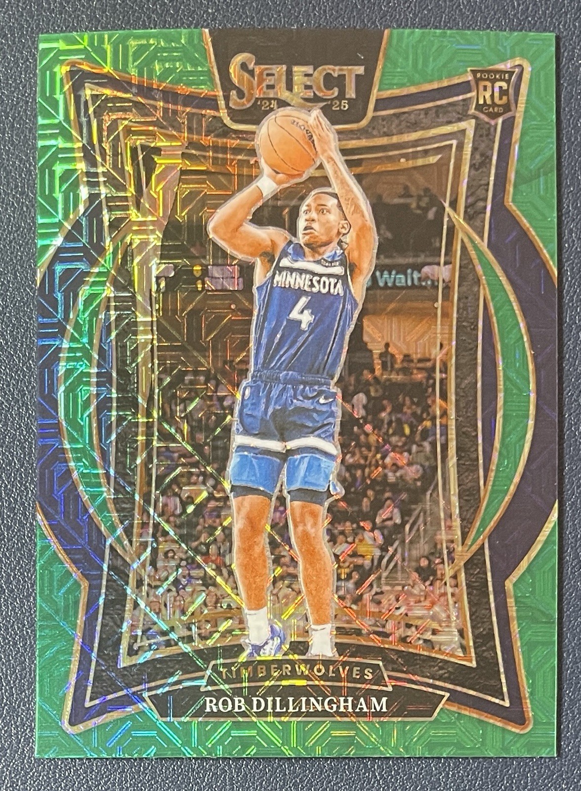 2024-25 Select Rob Dillingham Concourse RC Green Mojo Prizm #84 Timberwolves
