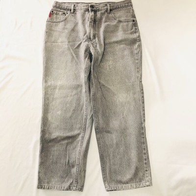 VTG Bugle Boy 750 Jeans Mens 36 x 30 Loose Fit Faded Gray Denim Baggy Skater Y2K