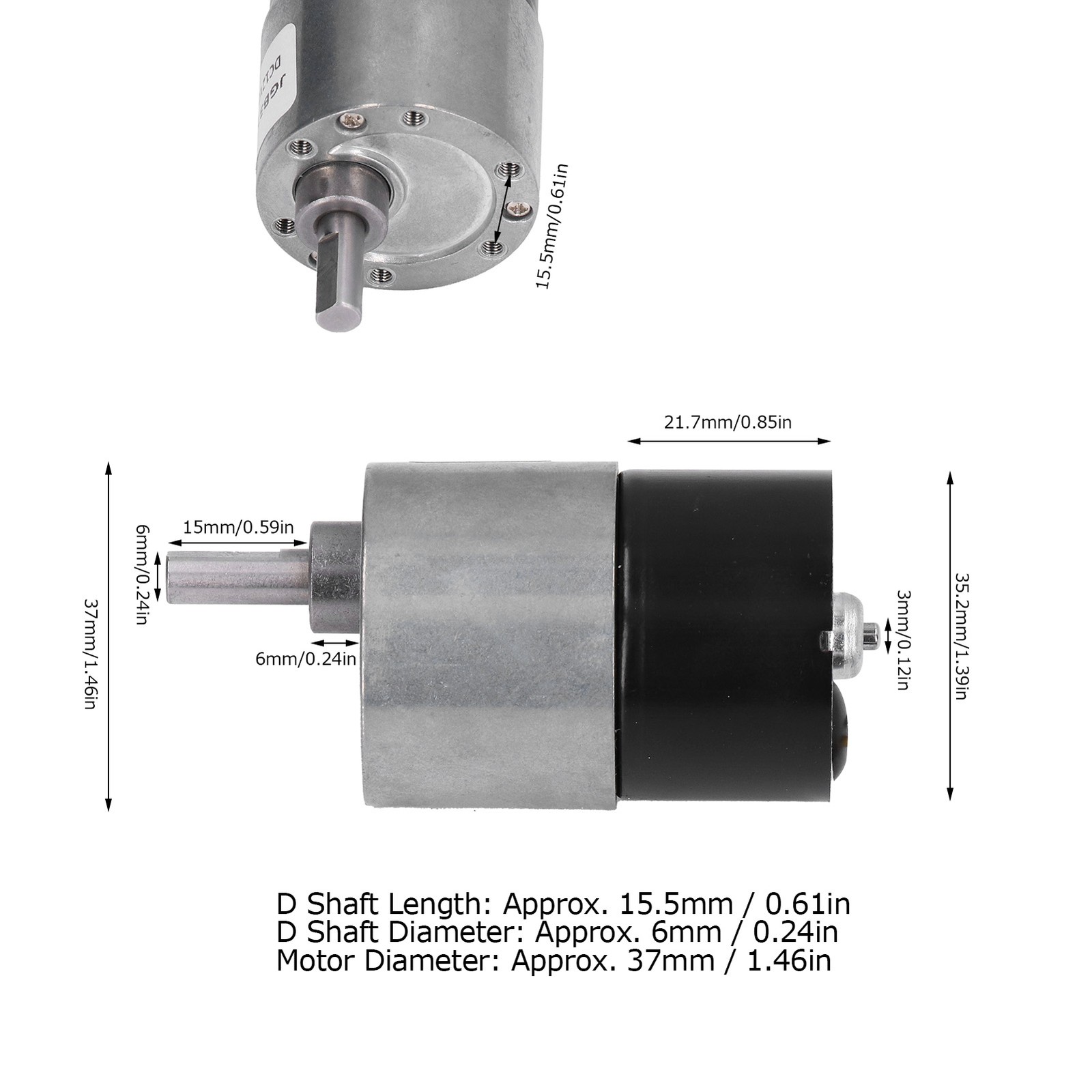 Gear Motor Speed Reduction Brushless D Shaft Low Noise CW CCW Rotation Geared