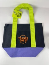 Trader Joe’s Limited Edition Mini Canvas Tote Halloween New 2025 Multicolor 