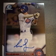 2022 Bowman Chrome Liam Spence #CPA-LS Chicago Cubs Autograph Rookie Card