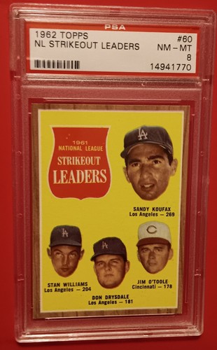 1962 1961 National League Strikeout Leaders #60