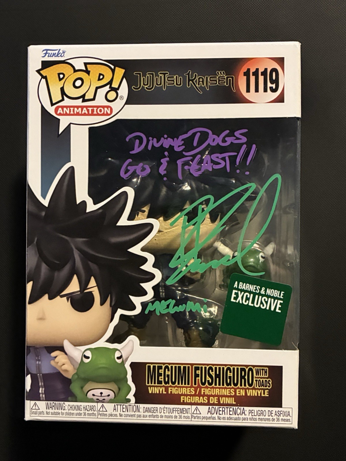 AUTO W/QUOTE: Megumi Fushiguro Funko Pop! Jujutsu Kaisen JJK (JSA Certified)