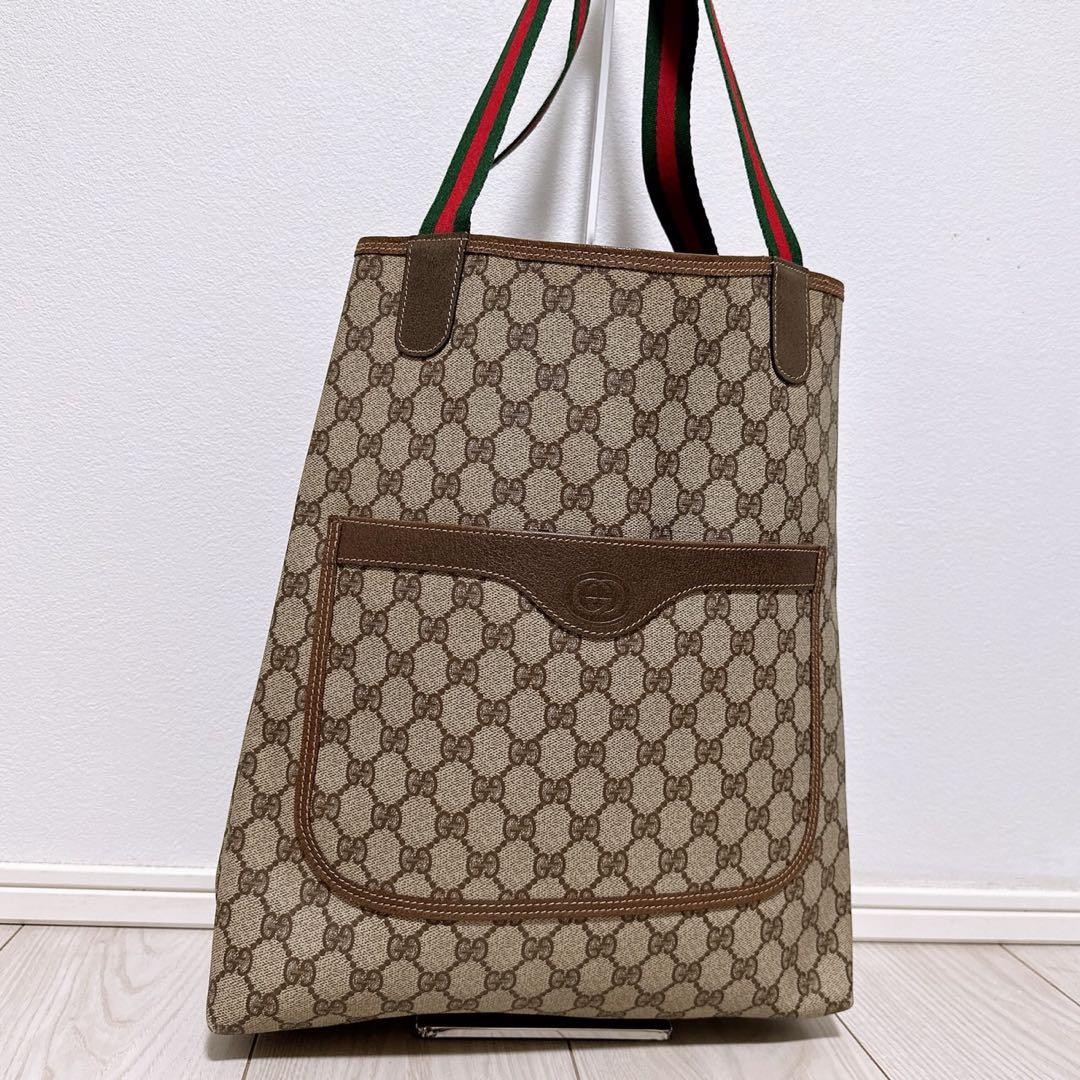 GUCCI Tote Bag PVC Women’s Large A4 Storage Authentic Excellent Condition