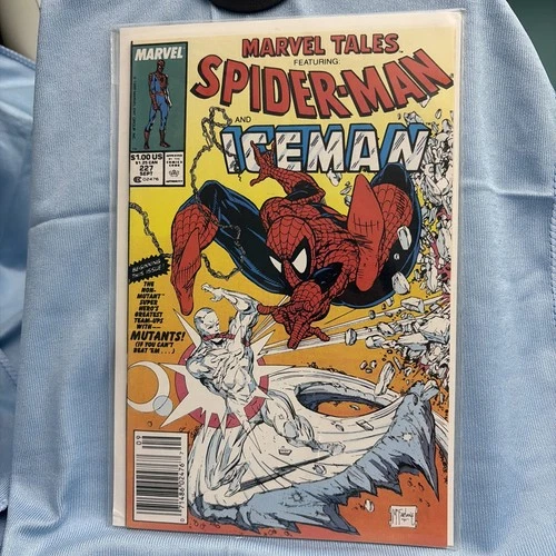 Marvel Tales #227 Spider-Man Iceman Todd McFarlane Cover Comic Vintage 1989