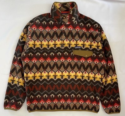 Patagonia Synchilla Fleece Pullover Men's Size L Companions Big Logwood Brown