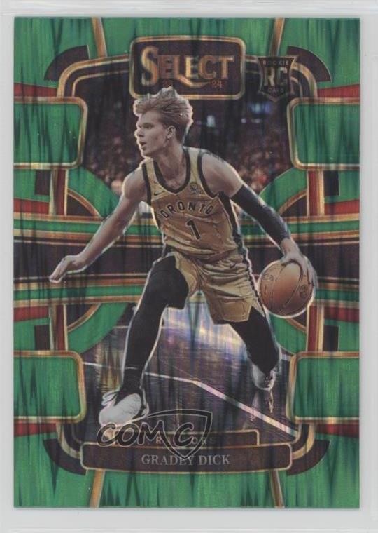 2023-24 Panini Select Concourse Green Shock Prizm Gradey Dick #90 wq8