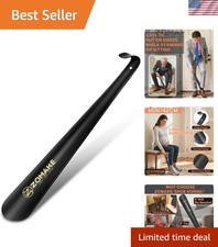 Shoe Horn Long Handle for Seniors Men Women,16.5" Metal - Shoe Spoon Helper