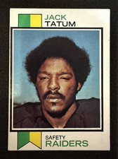Topps 1973 Jack Tatum Rookie Card Oakland Raiders #288 . rookie card picture