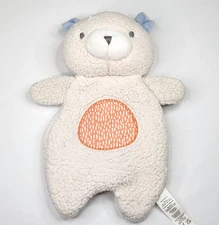 Ingenuity Plush Bean Bag Nate Bear Lovey 11” Tan Orange Fleece