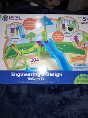 Learning Resources Playground Engineering Design 104 Piece STEM Set    NEW
