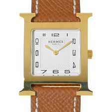 Hermes H watch HH1.510 white unisex used Wristwatch Quartz Stainless