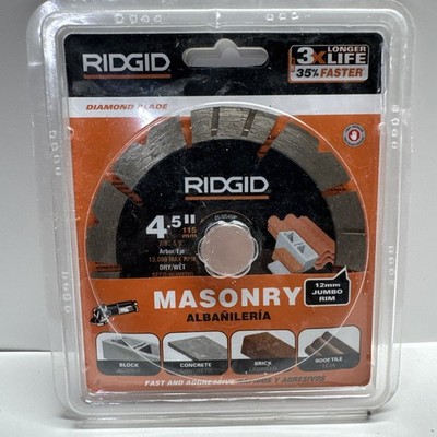 RIDGID 4-5 in. Masonry  Segmented  Diamond Blade (A6) NIB SHIPS SAME DAY B1
