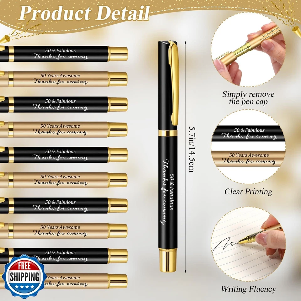 Feifeiya 50 Set 50 Aniversario Fiesta Favor para Invitado Aniversario Fiesta Favor con Foto 2 de 4