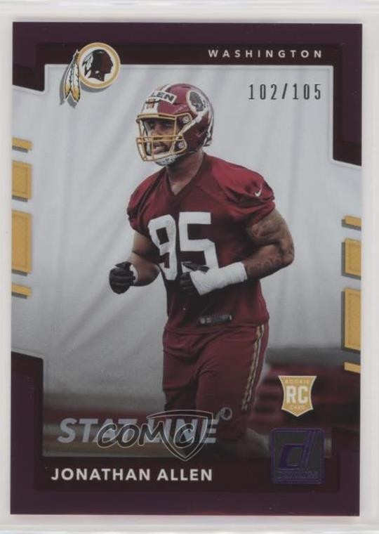 2017 Panini Donruss Rookies Stat Line Season /105 Jonathan Allen Rookie RC 0ad