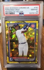 2024 Bowman Chrome Sapphire Edition - Prospects Fernando Cruz Yellow /75 (RC)