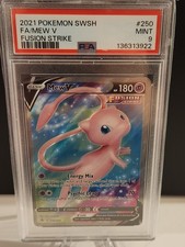 2021 POKEMON SWORD & SHIELD FUSION STRIKE #250 FULL ART/MEW V PSA 9 on eBay