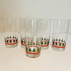 Vtg Set of 5 Libbey Winter Wonderland Tumblers Glasses 15 Oz Christmas NWOB