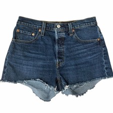 Levis 501 Original Denim Cutoff Shorts size 29 Dark Blue