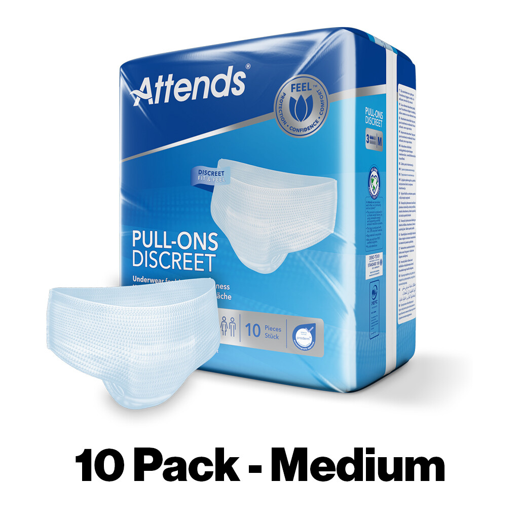 Adult Discreet Nappies Incontinence Pull up Pants ATTENDS 3M MEDIUM 20 Pack - Image 3