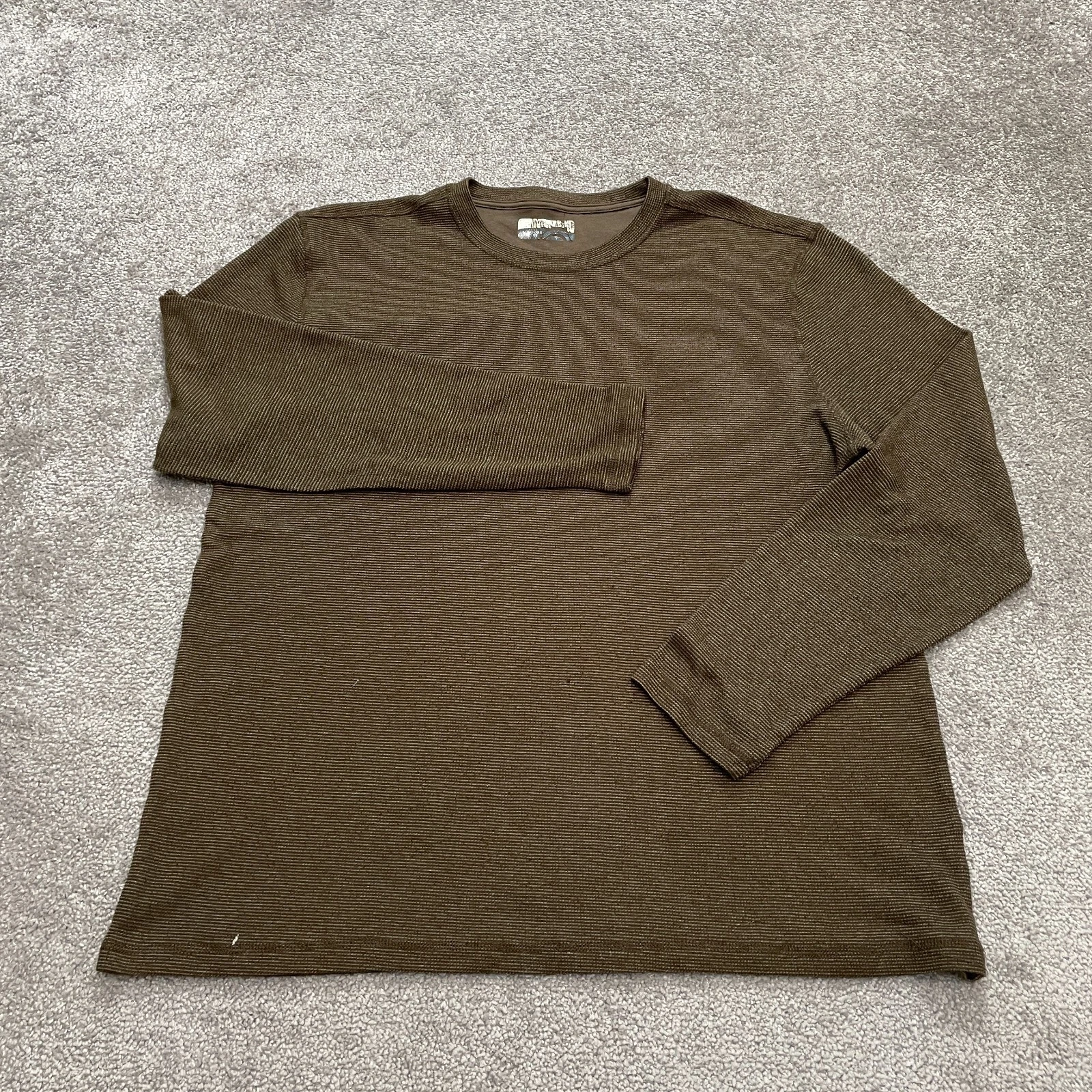 Magellan Lowe Fit Basic Long Sleeve Shirt Mens XL Dark green Crew Neck Casual