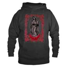 Mother Mary Virgin Maria Catholic Religious Graphic Pullover Hoodie