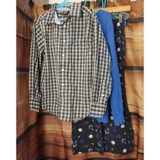 Boy's Lot of 3 / 2 Long Sleeve Shirts 1 Pair of Pajama Pants size 8/10