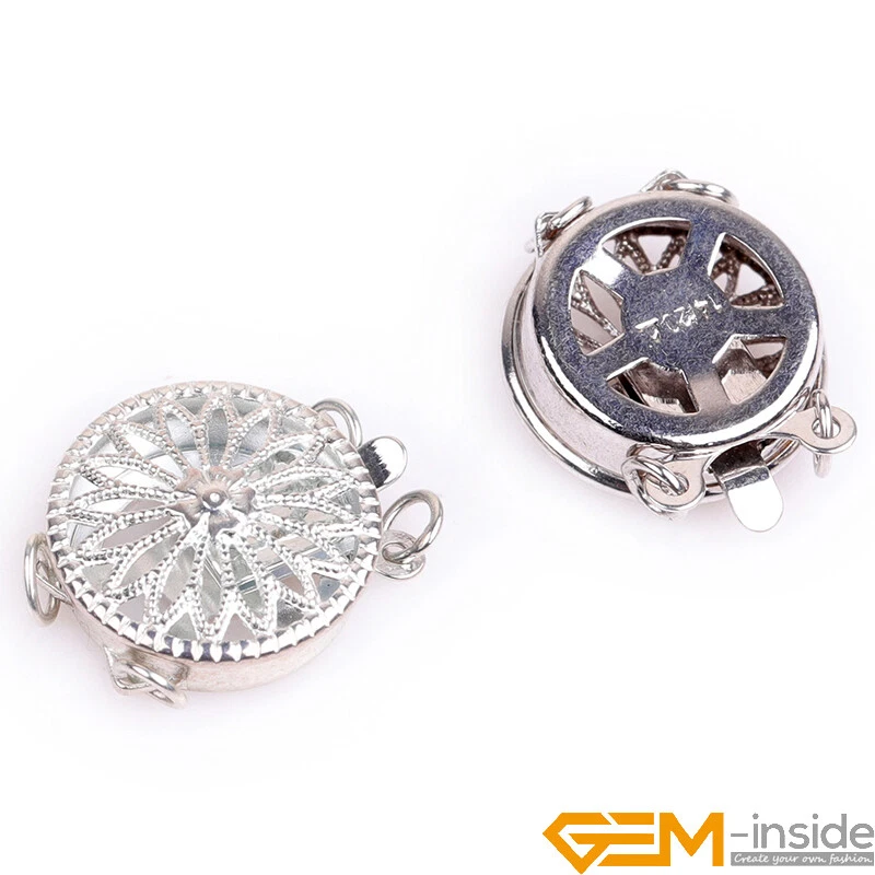 Filigree Box Snap Clasp 14K Gold Filled Sunflower Clasps Bracelet Jewelry Making - Image 2 of 4