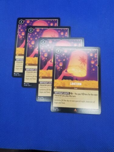 Lantern x4 Rare Item Playset 33/204 The First Chapter Disney Lorcana TCG - Picture 1 of 1